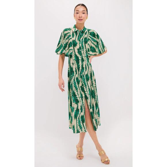 Ulla Johnson Silhouette Silk Dress in Acacia size 6 - Picture 7 of 7